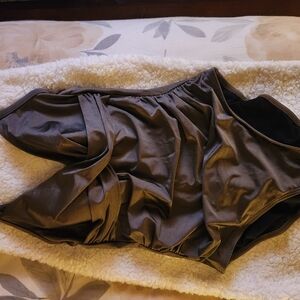 Elegant Brown One-Piece Swimsuit